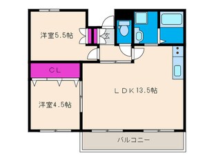 ﾌﾛｰﾚﾝｽ石橋の物件間取画像